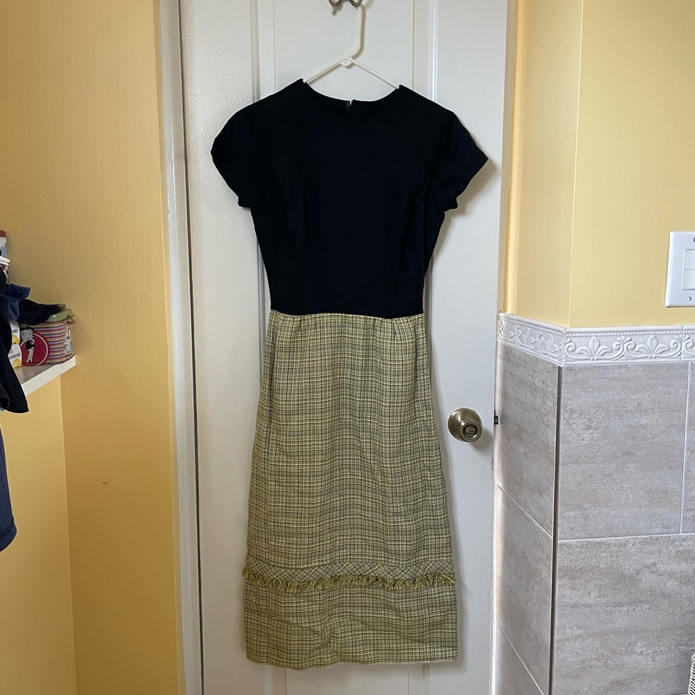 Vintage 1960s Colorblock tweed dress